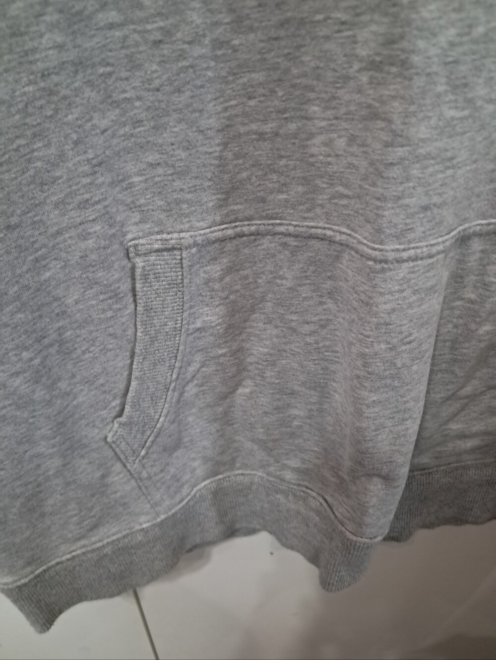 Women's Large L.L. Bean Sweatshirt Hoodie Gray with Stripes Thumbholes Pullover - Picture 4 of 8